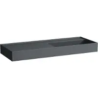 Laufen Kartell lavabo, encastré, tablette à gauche, sans trou pour robinet, sans trop-plein, 1200x460mm, H8133337581121