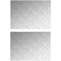 vidaXL Escalier Marche à angle droit 2 pcs Argent 70 x 50 cm Aluminium