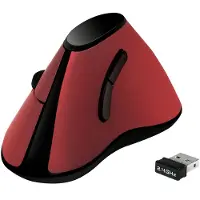 Logilink Souris ergonomique sans fil verticale 2.4 GHz rouge (1 blister)