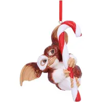 Nemesis Now Décorations de Noël : Gremlins Gizmo avec Candy Cane (10 cm)