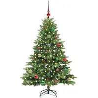 vidaXL Sapin de Noël artificiel avec 150 LED Vert 150 cm PE et PVC