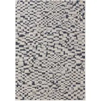 Benuta tapis intérieur & extérieur Kaleo Bleu/Blanc 70x200 cm tapis de salon tapis d’extérieur rectangulaire uni moderne poil ras scandinave