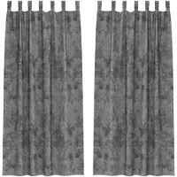 vidaXL Rideaux en velours avec tringles 2 pièces Gris 260 x 140 cm Velours