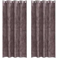 vidaXL Rideaux en velours avec tringles 2 pièces Marron 225 x 140 cm Velours