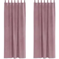 vidaXL Rideaux occultants 2 pcs rose foncé 140 x 260 cm velours
