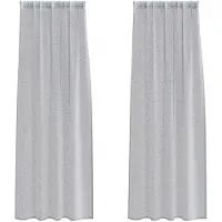 vidaXL Rideau en Voile 2 pcs Gris foncé 225 x 140 cm Polyester