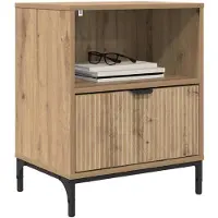 vidaXL Table de chevet avec tiroir chêne artisanal 49 x 36 x 61 cm