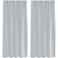 vidaXL Rideau en Voile 2 pcs Gris foncé 175 x 140 cm Polyester