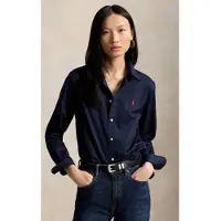 Ralph Lauren pour femme. 211A92177014 Chemise en sergé de coton Classic Fit marine (S), Casuel, Classique, Manche longue
