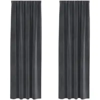 vidaXL Rideaux occultants 2 pcs gris clair 140 x 260 cm velours