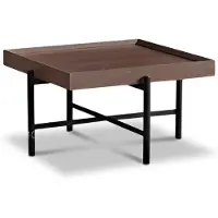 AEA Table basse moderne avec plateau en verre | Table de salon élégante