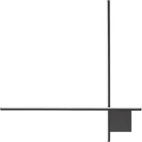Nova Luce Cross - applique murale - 80 x 80 x 4 cm - 21W LED inclus - noir sablé