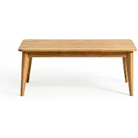 Xl Moebel Gmbh Élégante table basse en chêne aux bords arrondis et aux pieds arrondis
