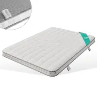 Youjia Matelas à ressorts ensachés à 7 zones, dimensions 140x200 x 10 cm, fermeté H3, matelas hybride avec mousse à froid