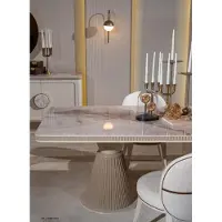 Xl Moebel Gmbh Ensemble de salle à manger n beige, comprenant une table rectangulaire et des chaises, meubles de design