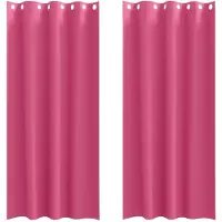 vidaXL Rideaux occultants avec anneaux 2 pcs Rose clair