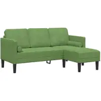 vidaXL Ensemble de canapés avec coussins, vert clair, polyester