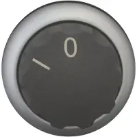 Eaton PowerWare Eaton 216853 M22-W Bouton-poussoir de sélection Bague frontale plastique Commutateur rotatif noir 1 pc.