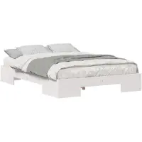 vidaXL Cadre de lit blanc 140 x 190 cm
