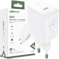 Acefast Chargeur Gan Usb Type C 30W, Pd, Qc 3.0, Afc, Fcp Blanc (A21 Blanc)