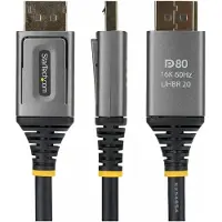StarTech.com .com DP21V-2M-DP80-CABLE, 2 m, DisplayPort, DisplayPort, Mâle, Mâle, 15360 x 8640 pixels (2 m), Câble vidéo, Noir
