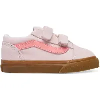Vans Baskets basses 'Old Skool Hook and Loop' marron / rose / blanc