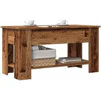 vidaXL Table basse imitation vieux bois 101x49x52 cm Bois composite