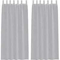 vidaXL Rideau en Voile 2 pcs Gris foncé 245 x 140 cm Polyester