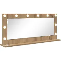 vidaXL Miroir de salle de bain , style artisanal, chêne, 100 x 45 x 18 cm, rectangulaire