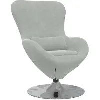vidaXL Fauteuil œuf Gris clair 63 x 73 x 90 cm Velours