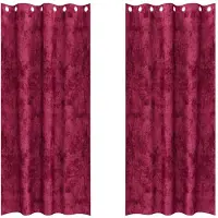 vidaXL Rideaux de velours avec rideaux 2 pcs rouge vin 245 x 140 cm velours