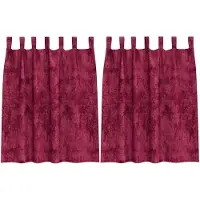 vidaXL Rideaux en velours 2 pcs Bordeaux 140 x 140 cm Velours