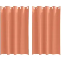 vidaXL Rideaux occultants avec anneaux 2 pcs terracotta 175 x 140 cm