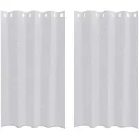 vidaXL Rideau en Voile 2 pcs Gris clair 140x175cm Polyester