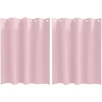 vidaXL Rideaux occultants avec anneaux 2 pcs rose bébé 140 x 140 cm