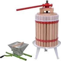 vidaXL Set de 2 pressoirs à fruits et à vin et d'un broyeur