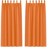 vidaXL Rideaux occultants avec anneaux 2 pcs Orange clair