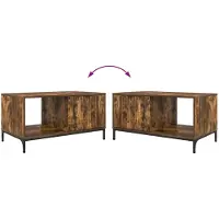 vidaXL Table basse chêne fumé 90 x 49 x 46 cm Bois composite
