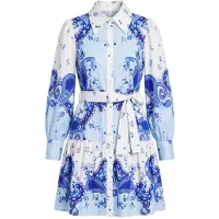 MSN Collection Robe bleu / blanc