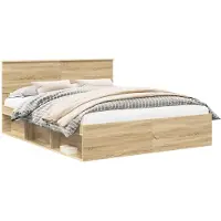 vidaXL Cadre de lit Sonoma 160 x 200 cm Pin massif