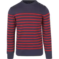 Armor lux Pull Groix Rayures Marine Rouge Bleu Bleu foncé taille XXL