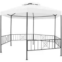 vidaXL Pavillon de jardin 323x275x265 cm Blanc 180 g/m