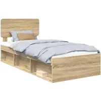 vidaXL Cadre de lit Sonoma 100 x 200 cm Pin massif