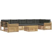 Syfax Ensemble de canapés d'extérieur 8 pc Blanc et anthracite