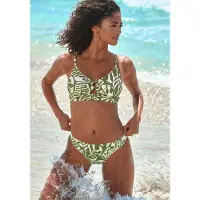 Buffalo Bas de bikini olive / blanc
