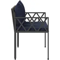 vidaXL Bancs d'extérieur 2 places 116 x 56 x 75 cm en rotin synthétique