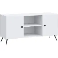 vidaXL Meuble TV Blanc 102 x 34,5 x 50 cm en aggloméré