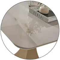 Xl Moebel Gmbh Table basse beige, design moderne et luxueux, idéale pour un salon élégant, de forme carrée et au style raffiné