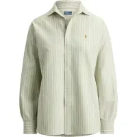 Ralph Lauren pour femme. 211B21507001 Chemise oxford en coton Relaxed Fit verte (L), Casuel, Manche longue
