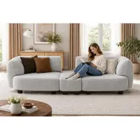 AEA Luxuriöses Wohnzimmer Polstersofa Designer 4-Sitzer Textilcouch
